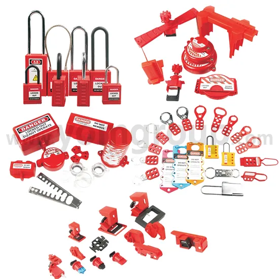 Lockout Hasp Series Nylon and Aluminum 25mm/38mm Diameter Hook for 6 Padlocks 
