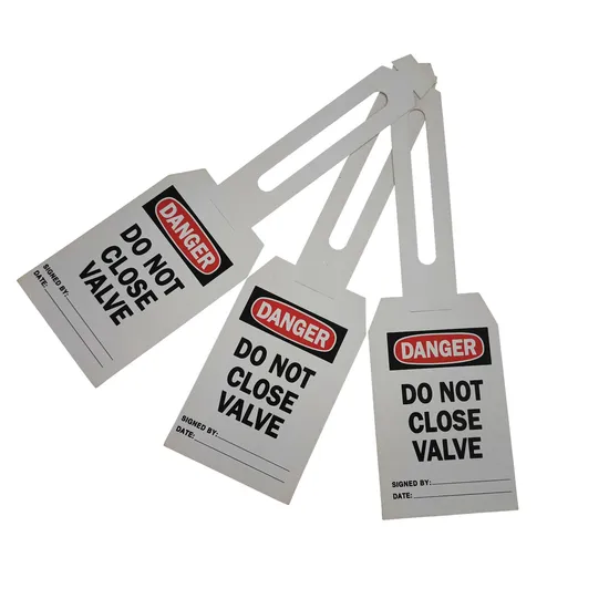 Étiquettes de sécurité de verrouillage et d'étiquetage pour matériaux en PVC industriels