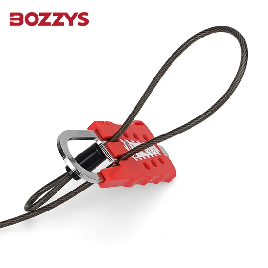 Câble de verrouillage en plastique rouge Bozzys avec câble en acier inoxydable de 1,8 m