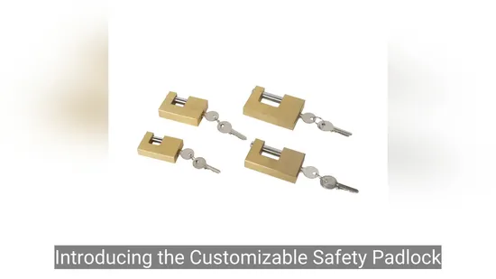 Cadenas rectangulaire Cadenas de sécurité personnalisable avec déverrouillage à clé et deux clés